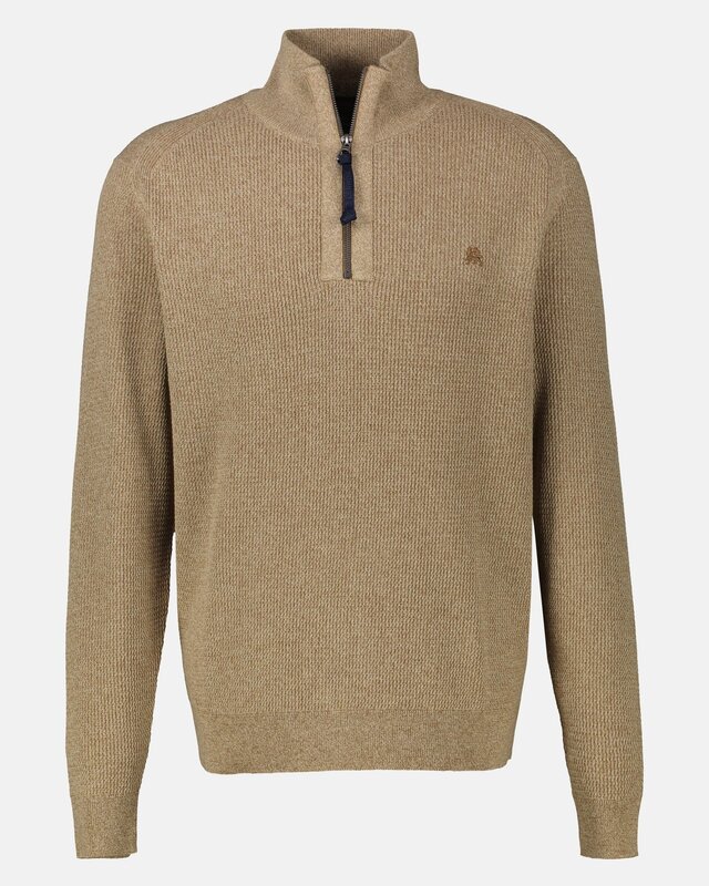 Lerros Troyer mit Melange Look - Light Coffee