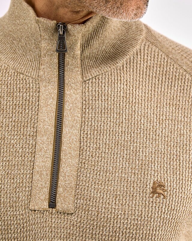 Lerros Troyer mit Melange Look - Light Coffee