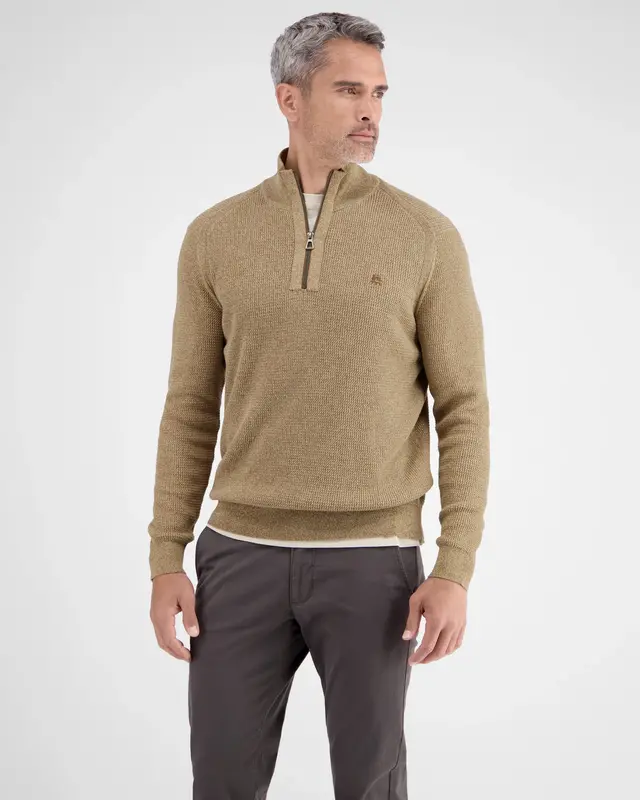 Lerros Troyer mit Melange Look - Light Coffee