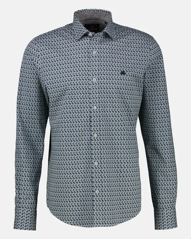 Lerros Stretch Popeline Shirt - Fjord Blue