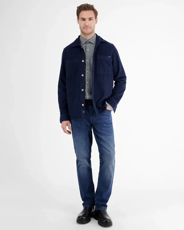 Lerros Stretch Popeline Shirt - Fjord Blue