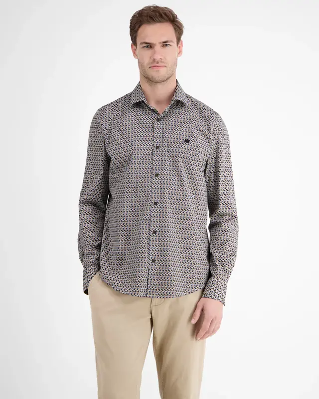 Lerros Stretch Popeline Shirt - Light Coffee