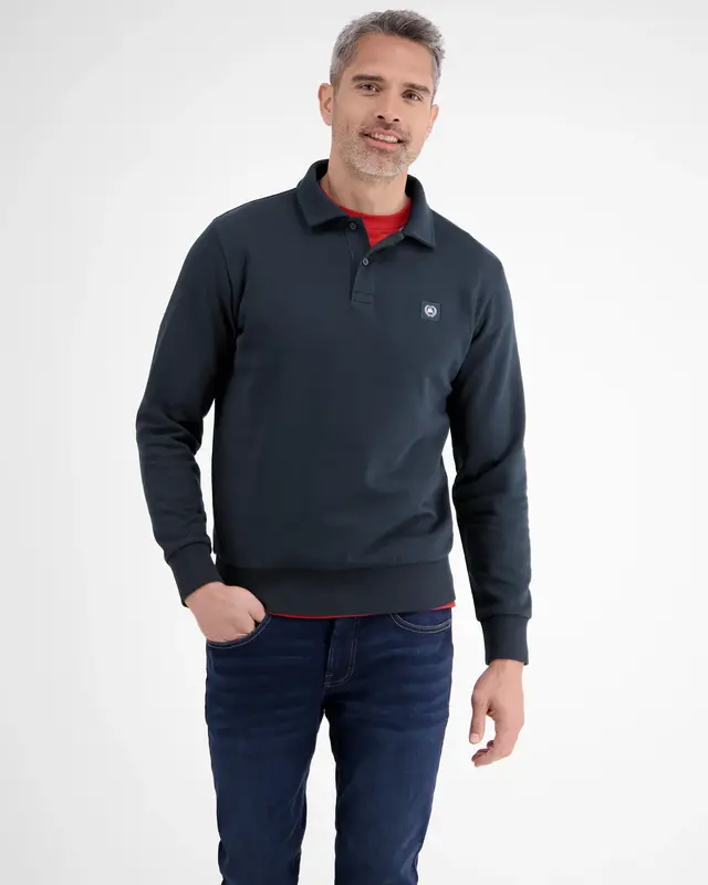 Lerros Sweat Poloshirt - Classic Navy