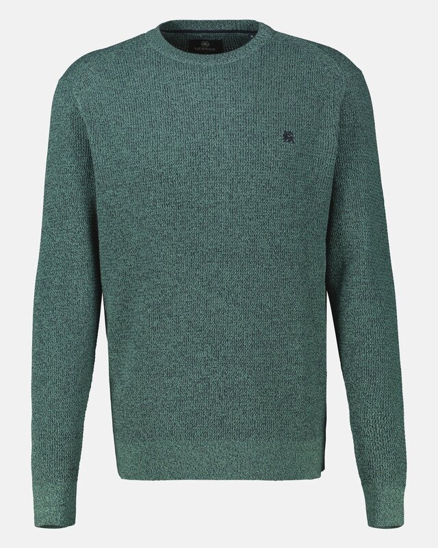 Lerros Trui in Gestructureerde Kwaliteit - Fjord Blue