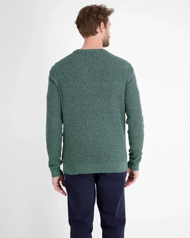 Lerros Trui in Gestructureerde Kwaliteit - Fjord Blue