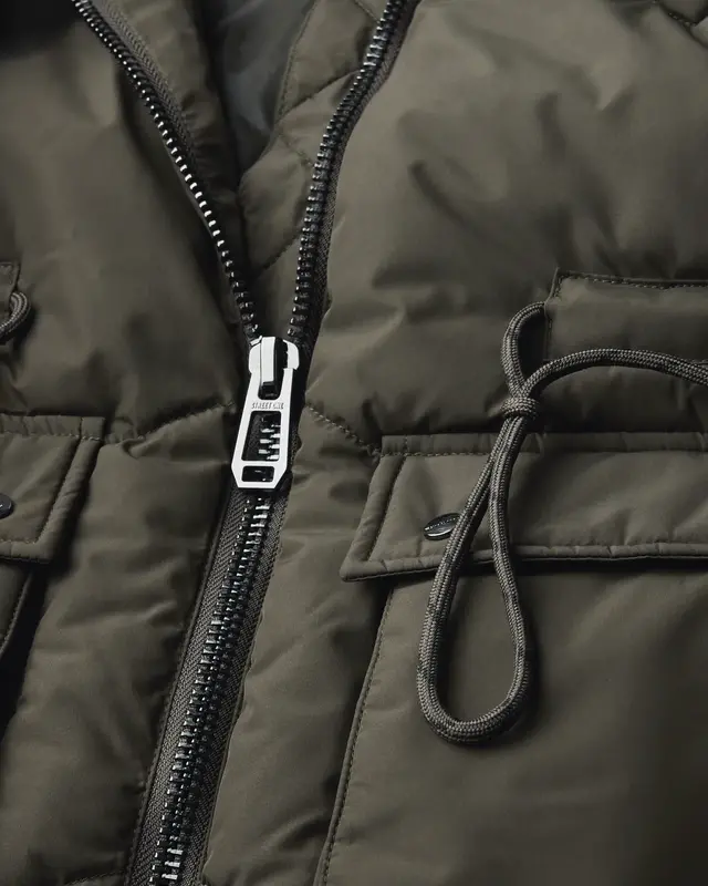 Street One Studio Gewatteerd Jack met Capuchon - Beluga Green