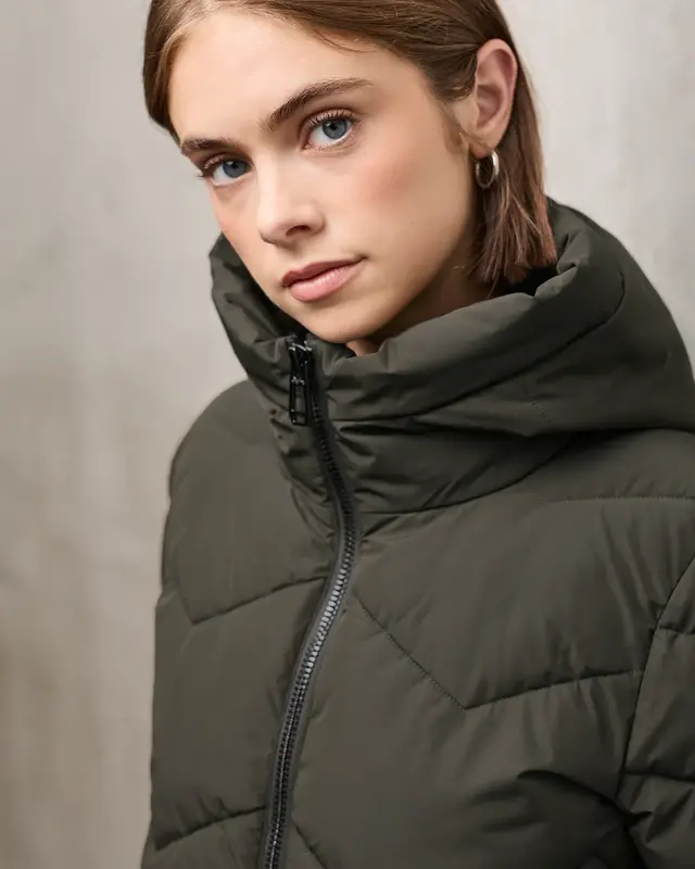 Street One Studio Steppjacke mit Kapuze - Beluga Green