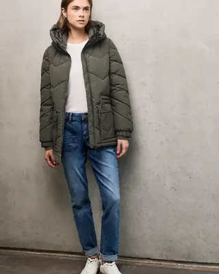 Street One Studio Steppjacke mit Kapuze - Beluga Green