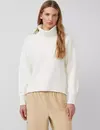 S. Oliver Strickpullover mit Rollkragen - Off White