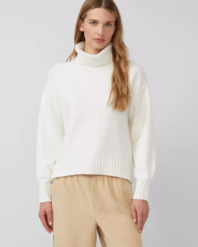 S. Oliver Strickpullover mit Rollkragen - Off White