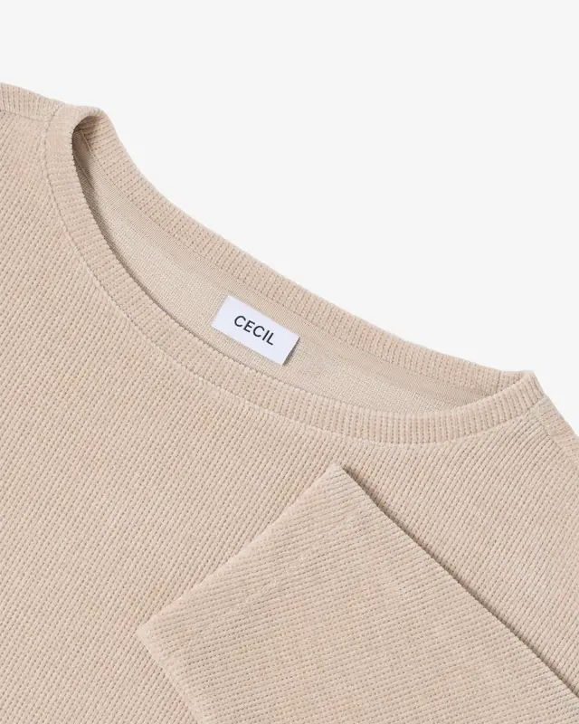 Cecil Cordshirt - Oat Milk Beige