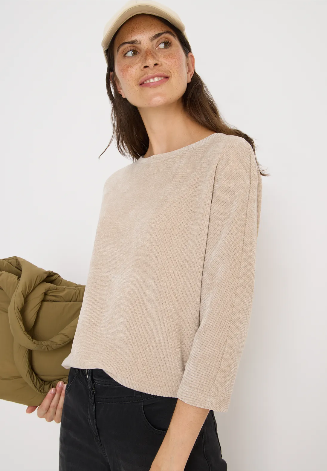 Cecil Cordshirt - Oat Milk Beige