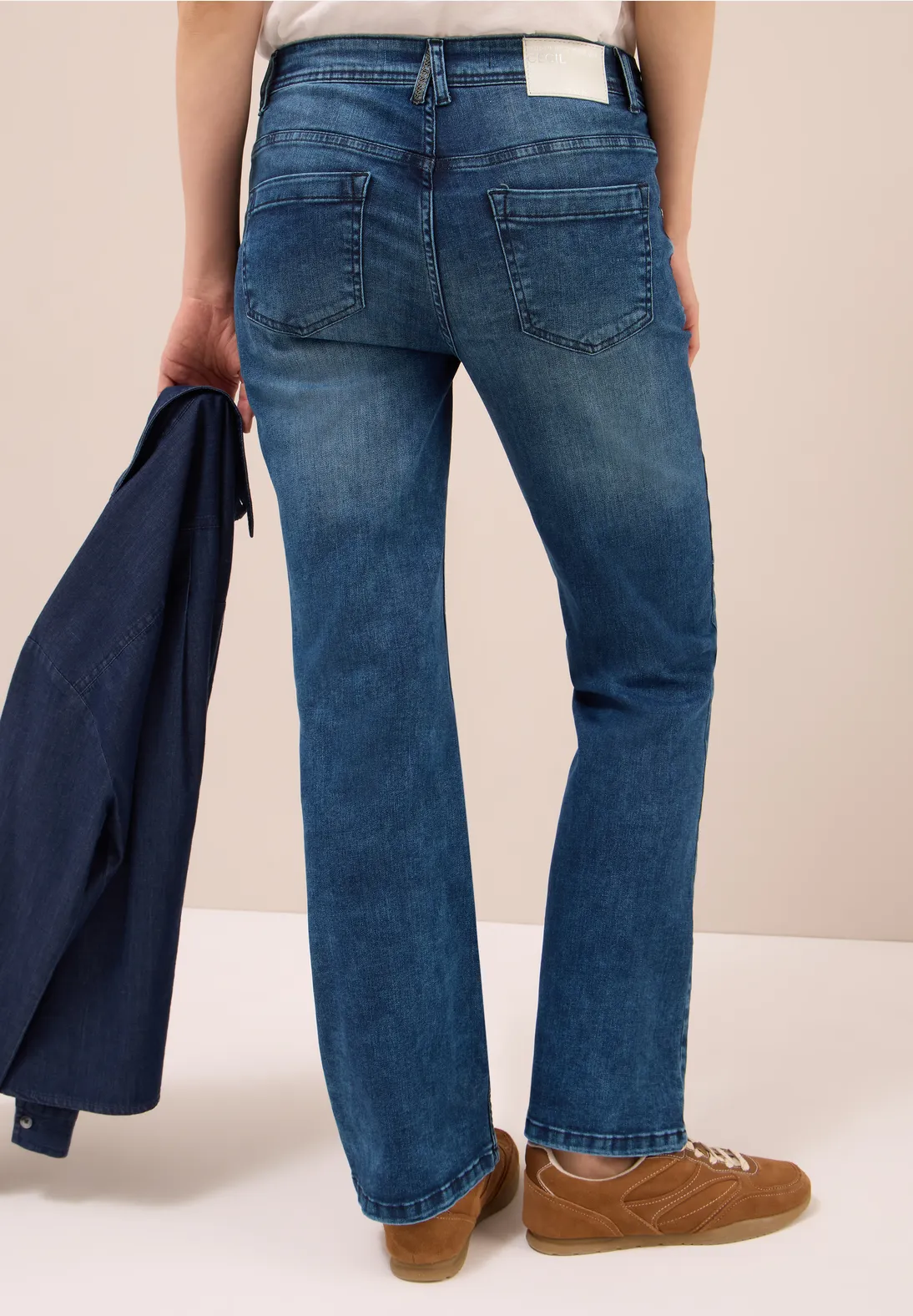 CECIL Bootcut Jeans Toronto - Dark Blue Wash | - Cotton Blues