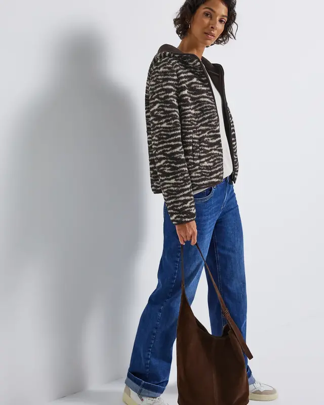 Street One Teddy Jas met Capuchon - Deep Roast Brown