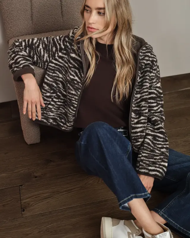 Street One Teddy Jas met Capuchon - Deep Roast Brown