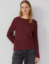 S. Oliver Knit Jumper with Curled Hem - Red