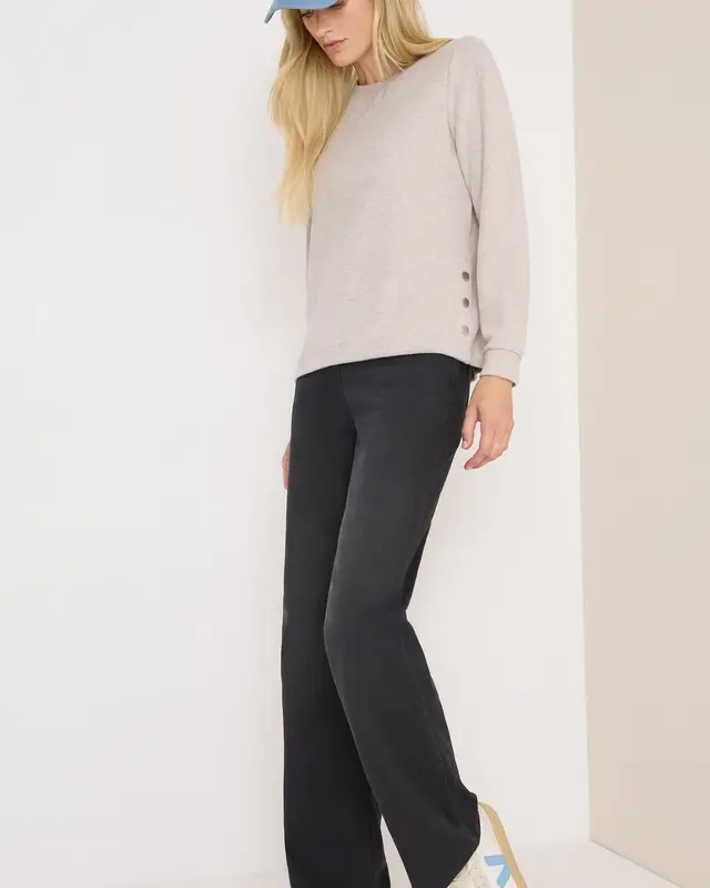 Cecil Melange Shirt mit Knöpfen - Toffee Cream Melange