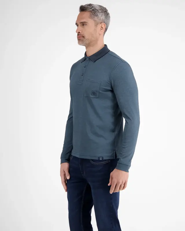 Lerros Longsleeve Poloshirt - Classic Navy