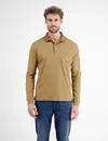 Lerros Langarm Poloshirt - Light Coffee