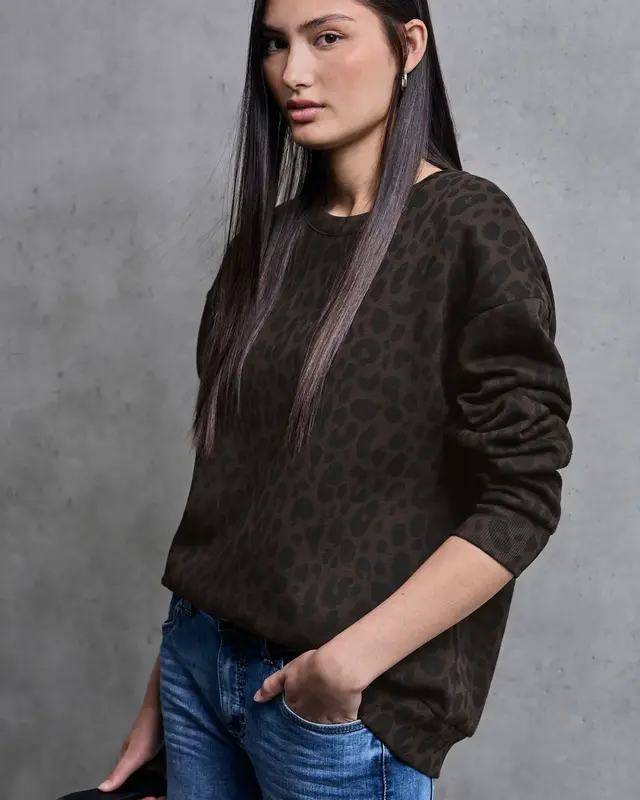 Street One Studio Loose Fit Leo Jumper - Dark Auburn Brown