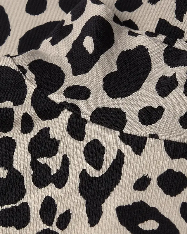 Street One Studio Jersey Shirt mit Leo-Muster - Morn Beige