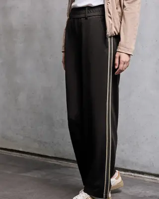 Street One Studio Broek met Galonstrepen - Dark Auburn Brown