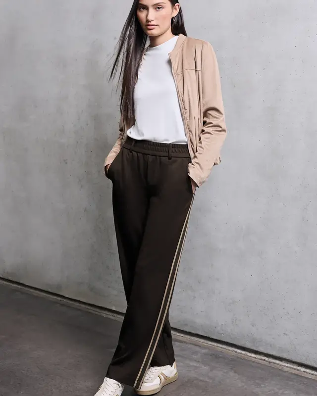 Street One Studio Broek met Galonstrepen - Dark Auburn Brown