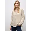 Bluse mit Gallonstreifen - Morning Beige Melange