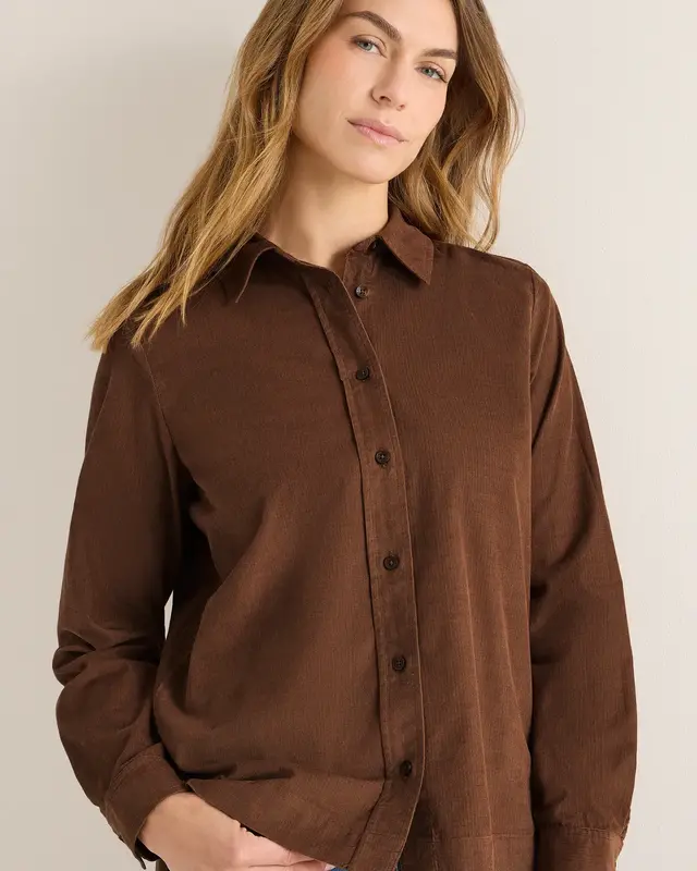 Cecil Cordbluse - Mocha Caramel