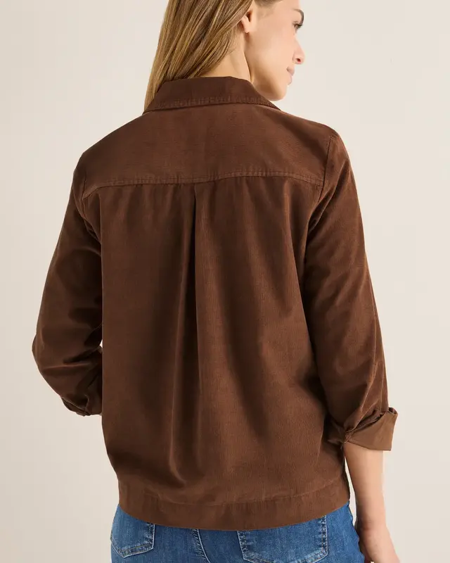 Cecil Cordbluse - Mocha Caramel