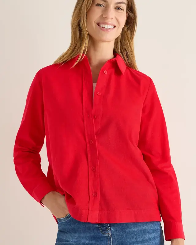 Cecil Cordbluse - Fiery Red