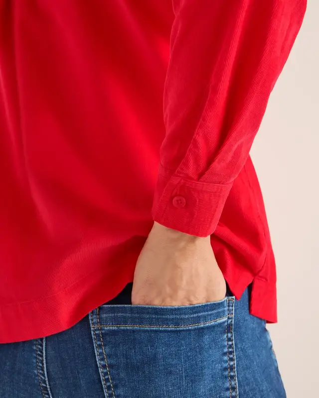 Cecil Cordbluse - Fiery Red