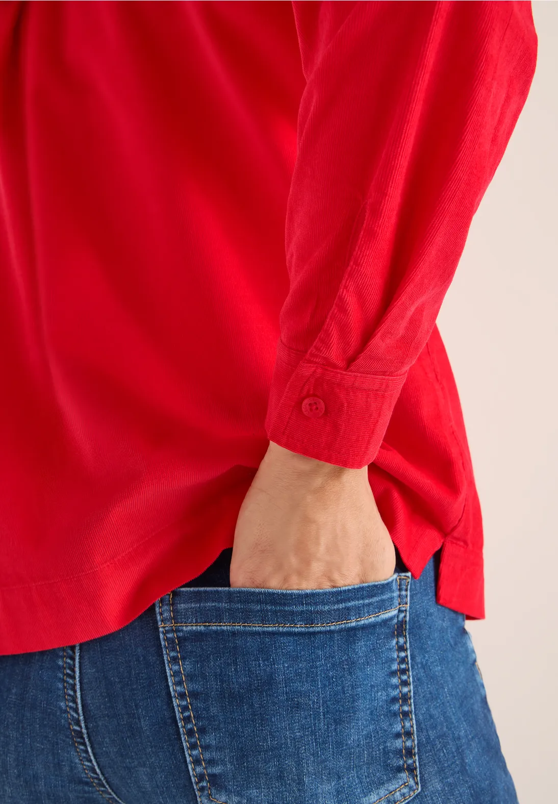 Cecil Cordbluse - Fiery Red