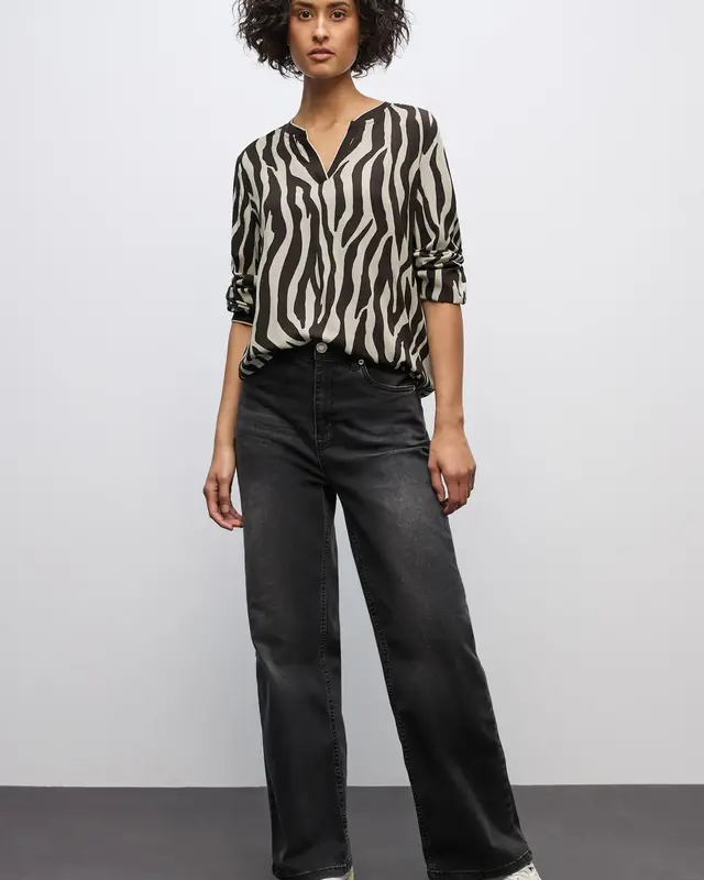 Street One Tunic with Tape Details - Deep Roast Brown