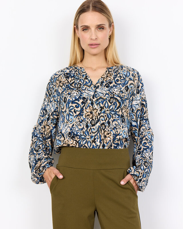 Soyaconcept Blouse Vava 1 - Estate Blue Combi