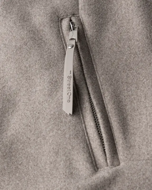 Street One Jas met Gebreide Details - Sandy Mocca Melange