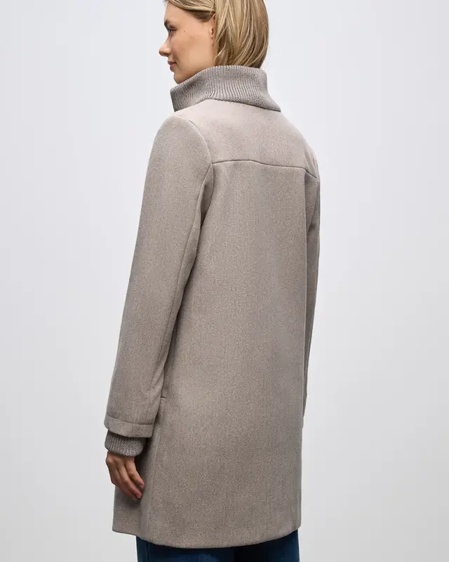 Street One Jas met Gebreide Details - Sandy Mocca Melange