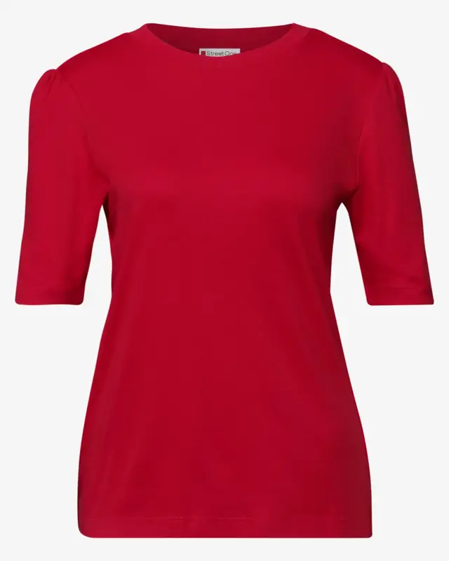Street One Basic Shirt met Rimpels - Racing Red