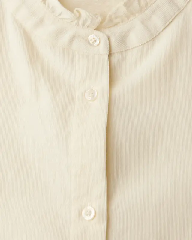 Street One Corduroy Blouse with Drawstring - Soft Beige