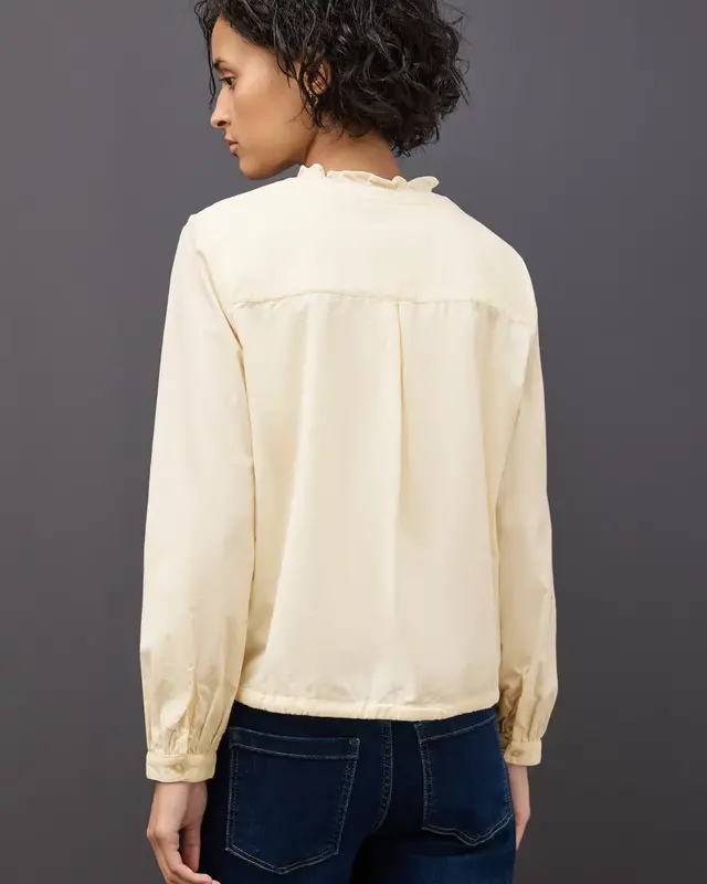 Street One Corduroy Blouse with Drawstring - Soft Beige