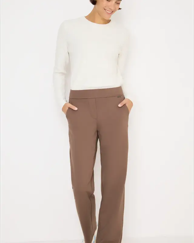 Cecil Straight Leg Broek Neele - Cocoa Taupe