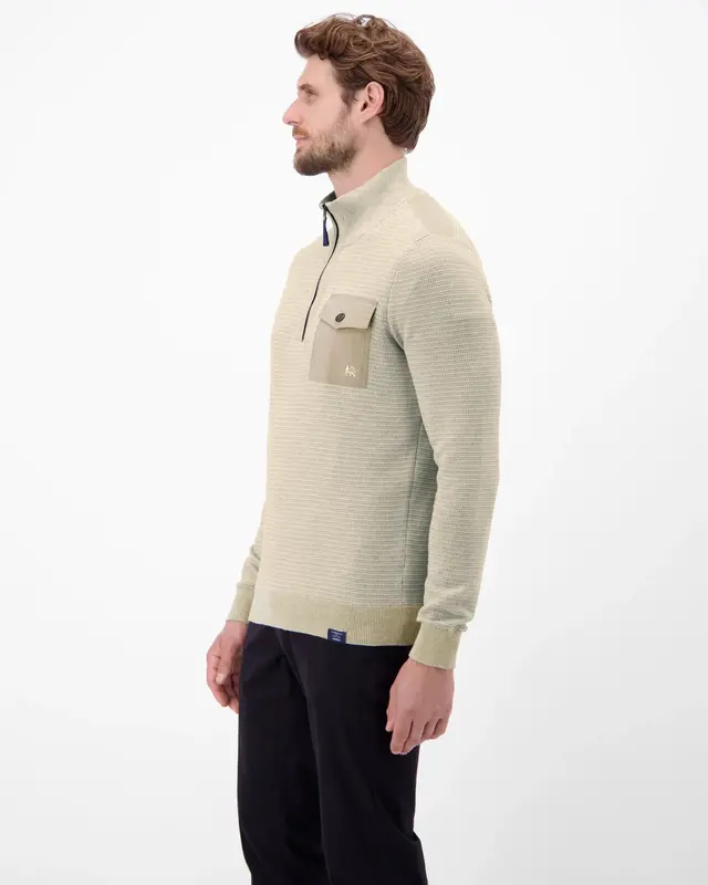 Lerros Trui in Structuur Breisel - Tender Beige Melange