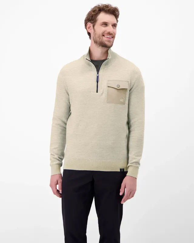 Lerros Structure Knit Jumper - Tender Beige Melange