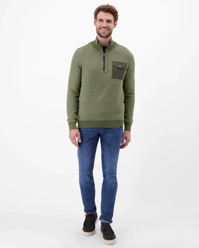 Lerros Trui in Structuur Breisel - Nordic Olive