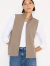 Cecil Vest met Geribde Structuur - Toffee Cream Melange