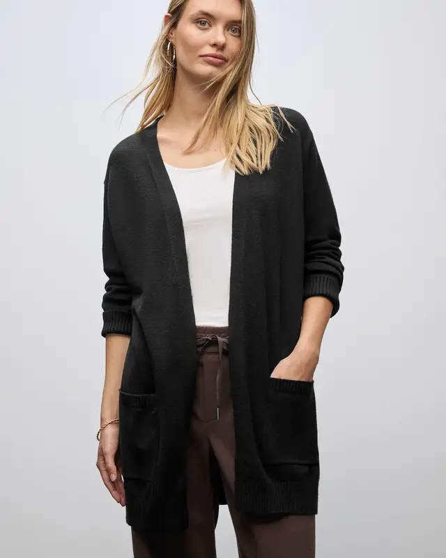 Street One Offener Cosy Cardigan - Black