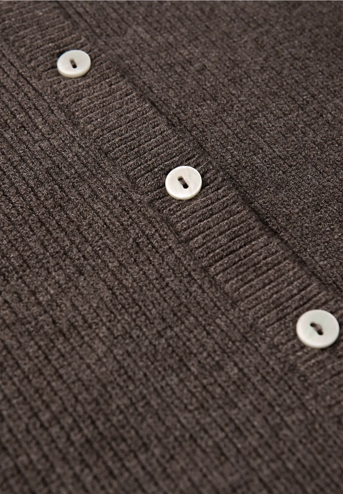 Street One Mouwloos Cosy Vest - Dark Nomad Brown Melange