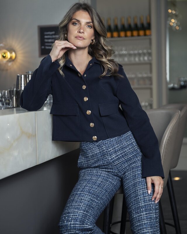 Elvira Collections Hose Romee - Blue Bouclé