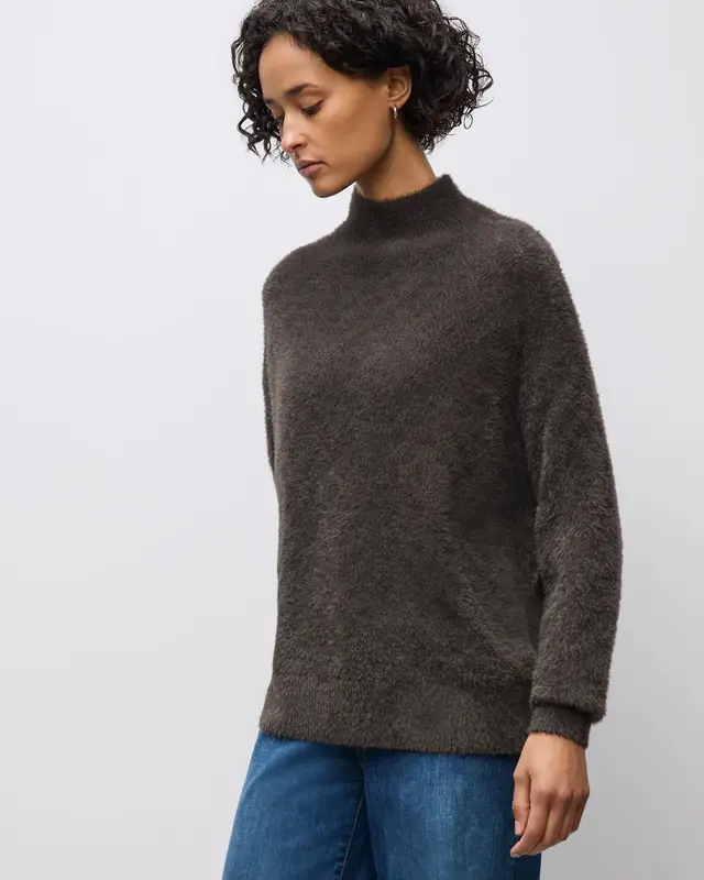 Street One Kuscheliger Strukturpullover - Deep Roast Brown