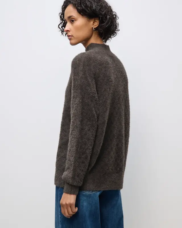 Street One Kuscheliger Strukturpullover - Deep Roast Brown